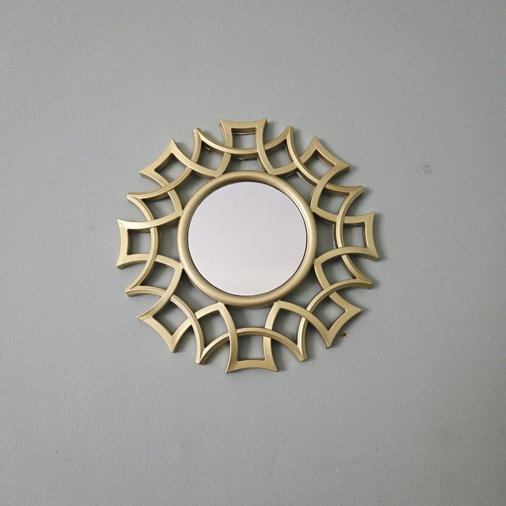 Gold Geometric Modern Mirror